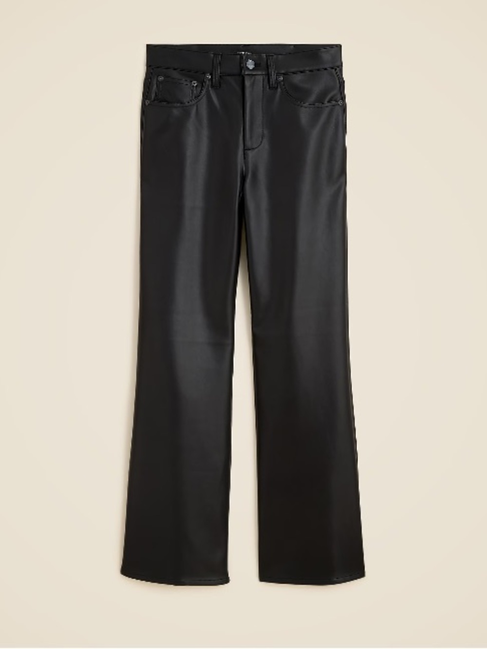 J.Crew Tall Charley kickout cropped pant in faux leather CO004